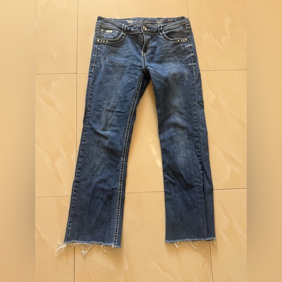 L.A. Idol Blue Jeans size 11 w34  L 32 blue straight - Picture 14 of 16